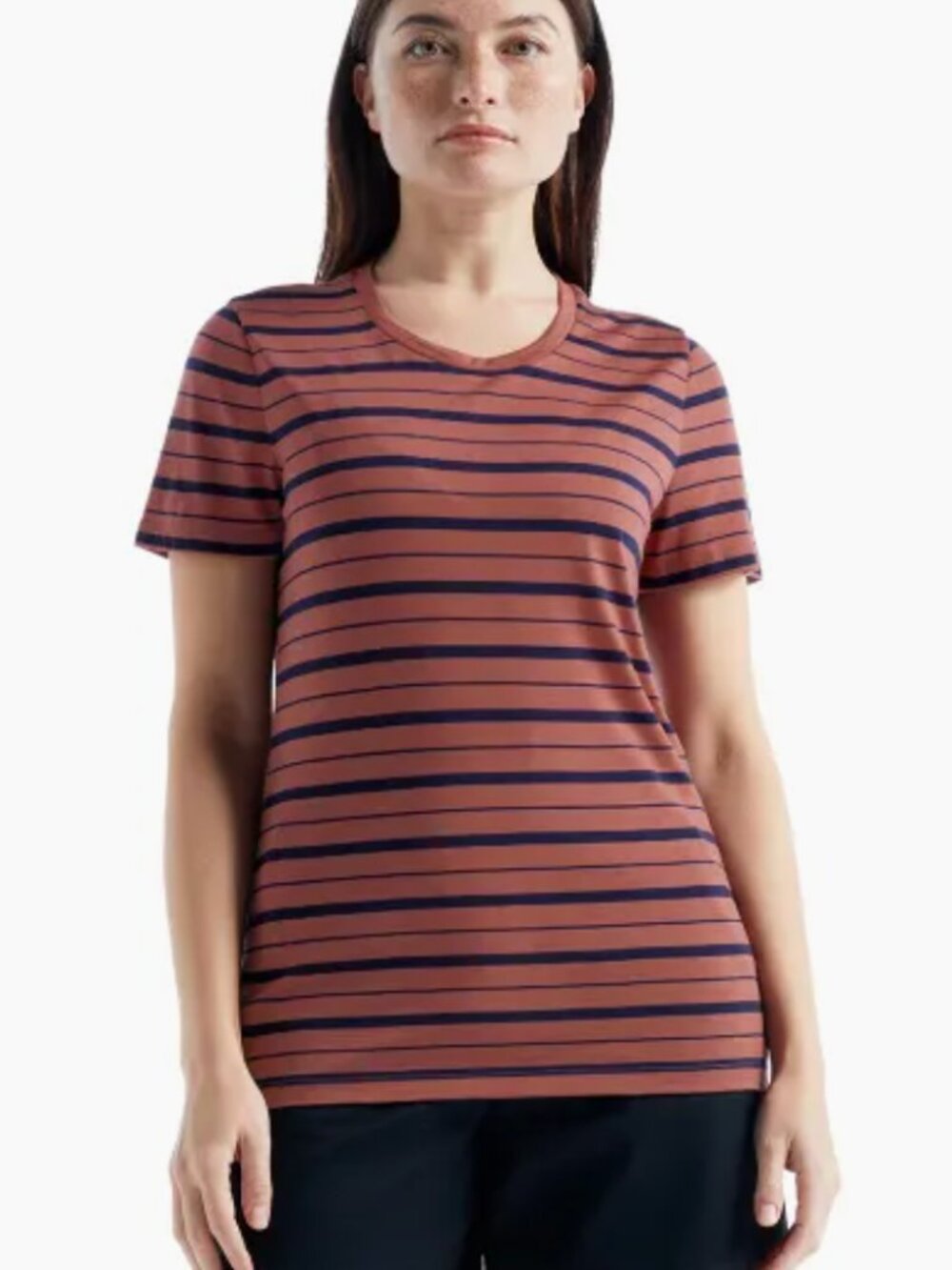 Icebreaker Wave Short Sleeve Stripe T-Shirt cool-lite hiking - Picture 6 of 6